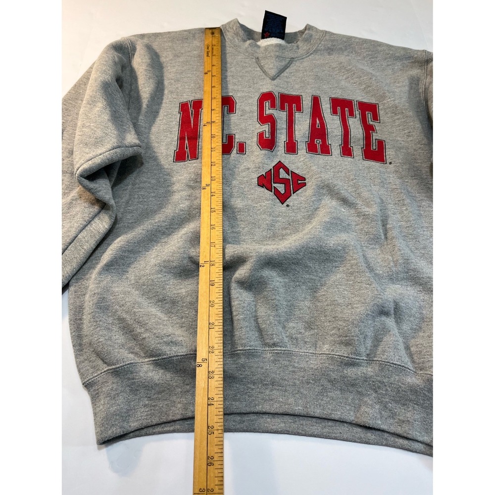 Vintage N.C. State Wolfpack Crewneck Sweatshirt‎ Mens M Gray 90s Collegiate - Picture 4 of 6